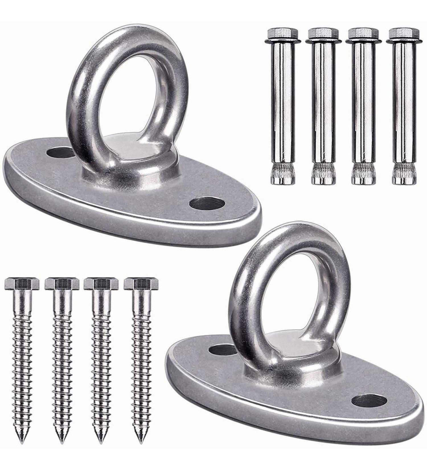 SELEWARE 2800 lb Capacity Wall Ceiling Mount Bracket for Suspension Trainer Kit - Yoga Swing, Battle Ropes, Rings - 2 Pack - Buy Online on GoSupps.com