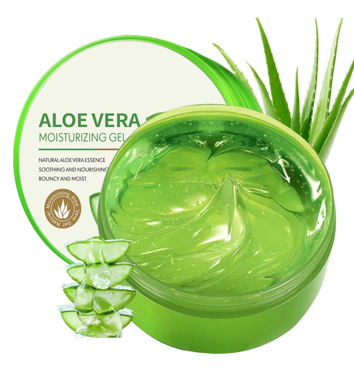 Organic Aloe Vera Gel for Face - Hydrating Cooling & Soothing After Sun Care | 10.58 fl. oz | Natural Skin Care Beauty Products International Shipping - Buy Online on GoSupps.com
