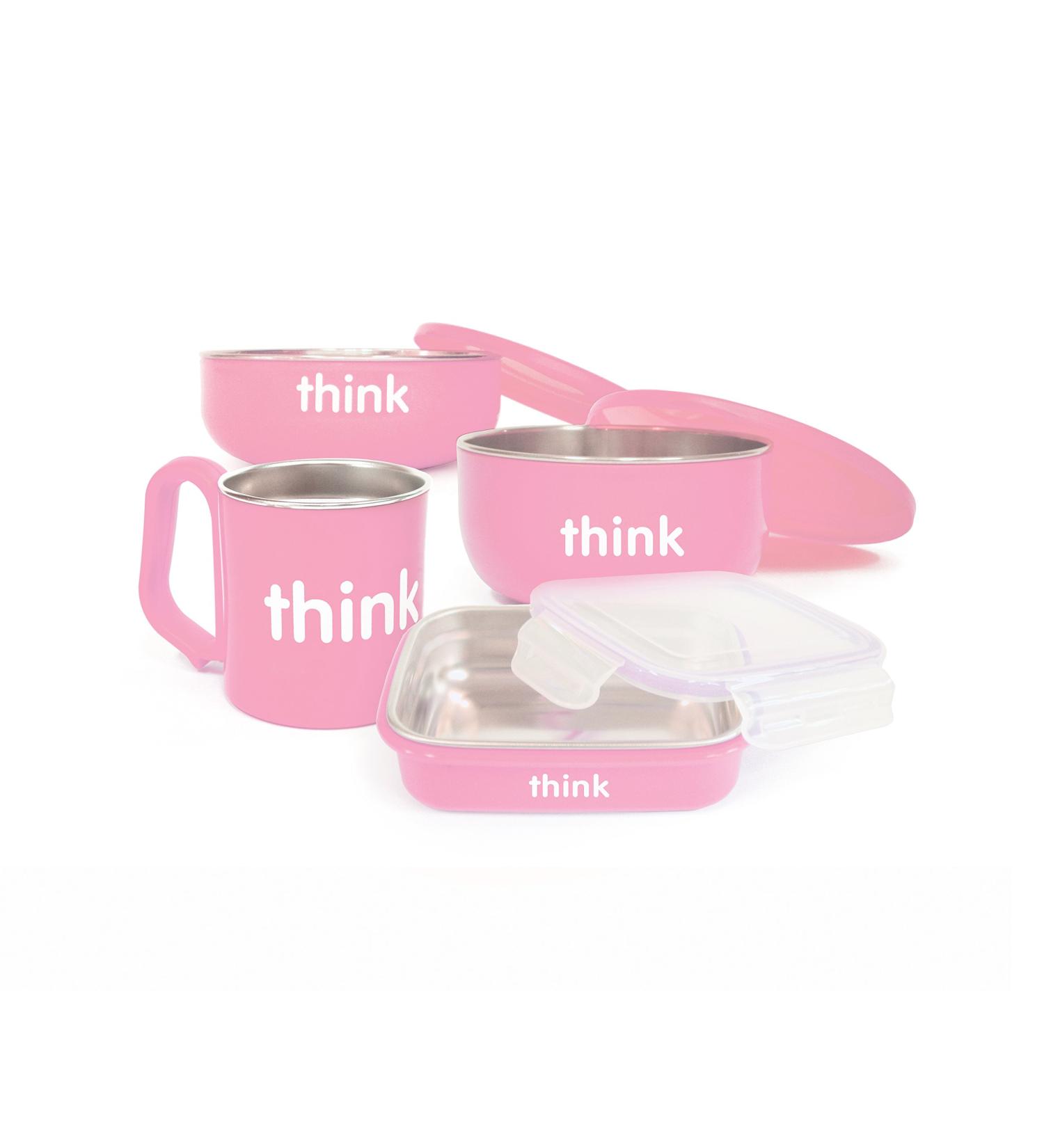 Thinkbaby Complete BPA Free Feeding Set in Pink - 4 Piece Set - Buy Online on GoSupps.com