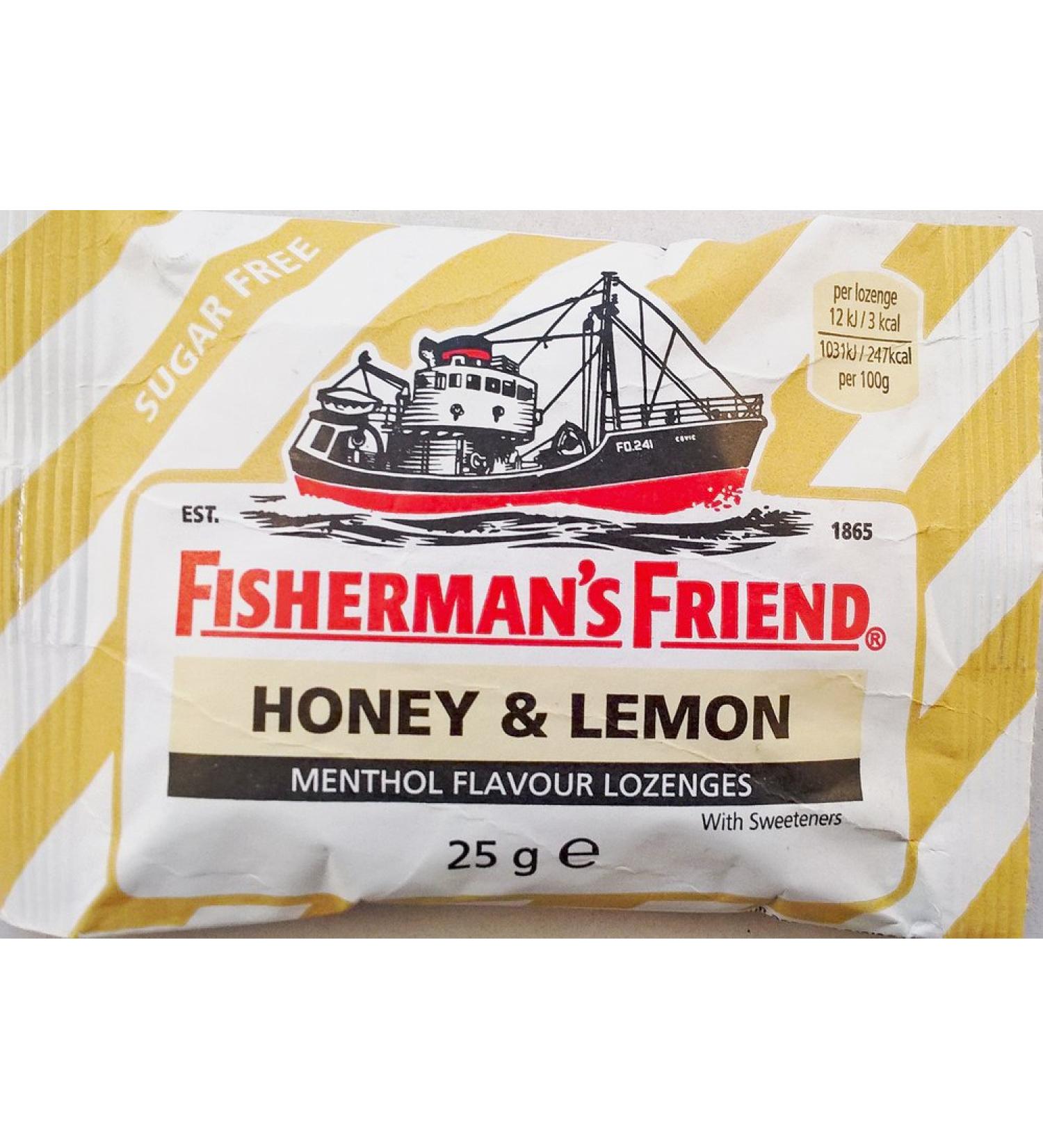 Fishermans Friend Honey & Lemon Menthol Flavour SUGAR FREE Lozenges - 6 x 25g