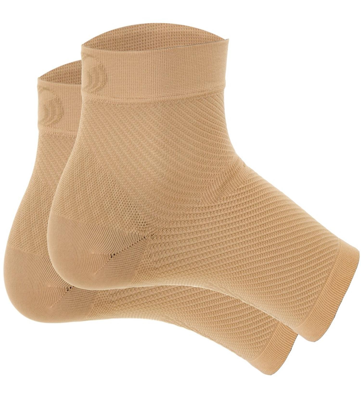 Os1st Men's Performance Foot Sleeve Large - Natural (1 Pair) | Supportive Compression for Active Feet - Buy Online on GoSupps.com