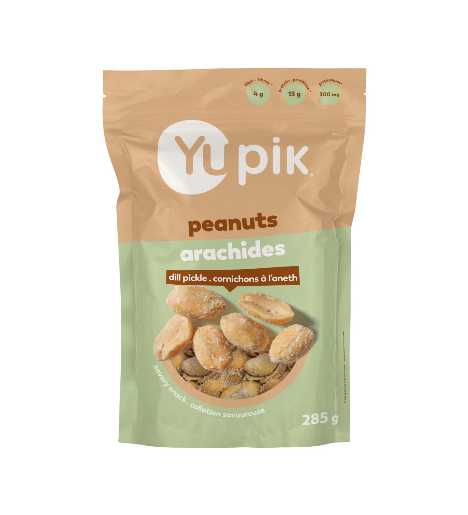 Yupik Dill Pickle Peanuts 285 g Crunchy Savory Snack Made with Natural Ingredients Seasoned Peanuts with Dill Pickle Perfect for Party & Game Night Protein Snacks Source of Fiber - Buy Online on GoSupps.com