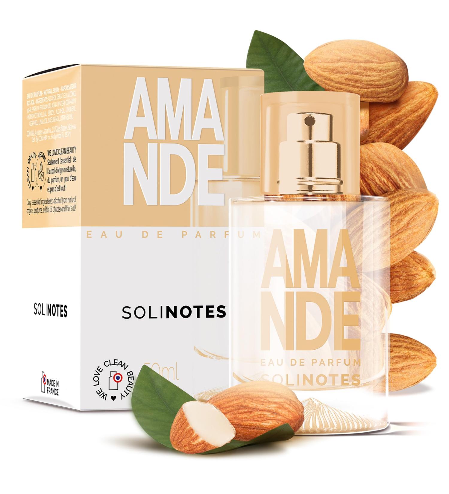SOLINOTES Almond Perfume for Women - Eau De Parfum | Delicate Floral and Soothing Scent - Made in France - Vegan - 1.7 fl.oz - Buy Online on GoSupps.com