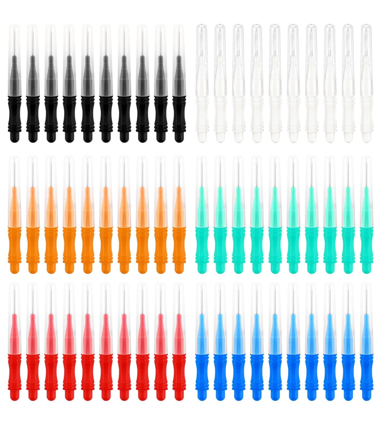 Bekecidi Eyebrow Brush with Cap - Portable 60-Piece Set for Perfect Eyelashes & Mascara - Light Versatile Durable 6-Color Mix - Buy Online on GoSupps.com