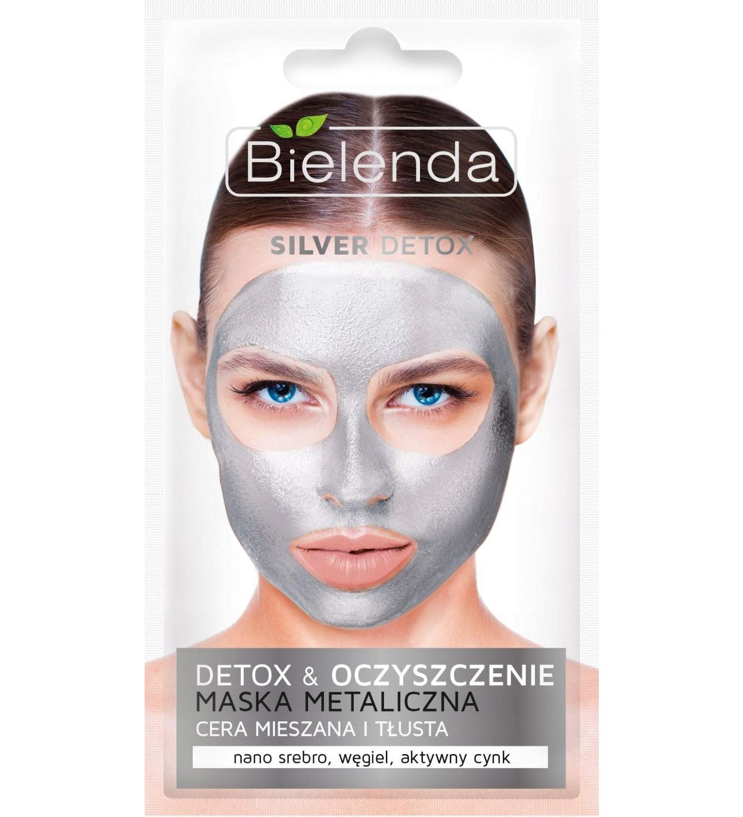 Bielenda Silver Detox Detoxifying Metallic Mask for Mixed and Oily Skin 8g