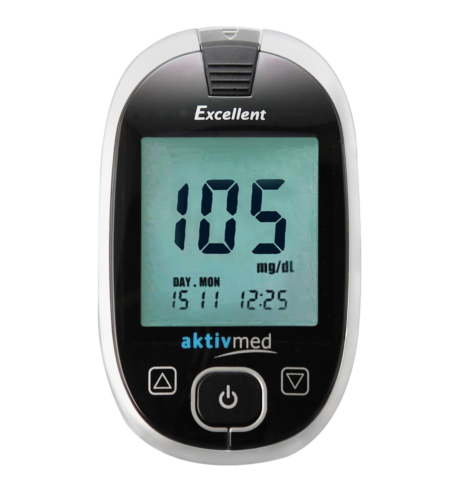GlucoCheck Excellent measuring system mg/dl including 60 blood glucose test strips