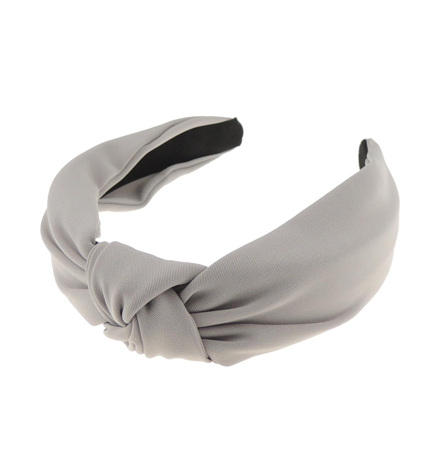 Womens Turban Top Knot Twisted Knotted Twist Knot Formal Boho Vintage Headband Alice Band Hair Accessories Hairband Christmas Birthday Wedding Guest Bridesmaid Party Chiffon Fabric (Grey)