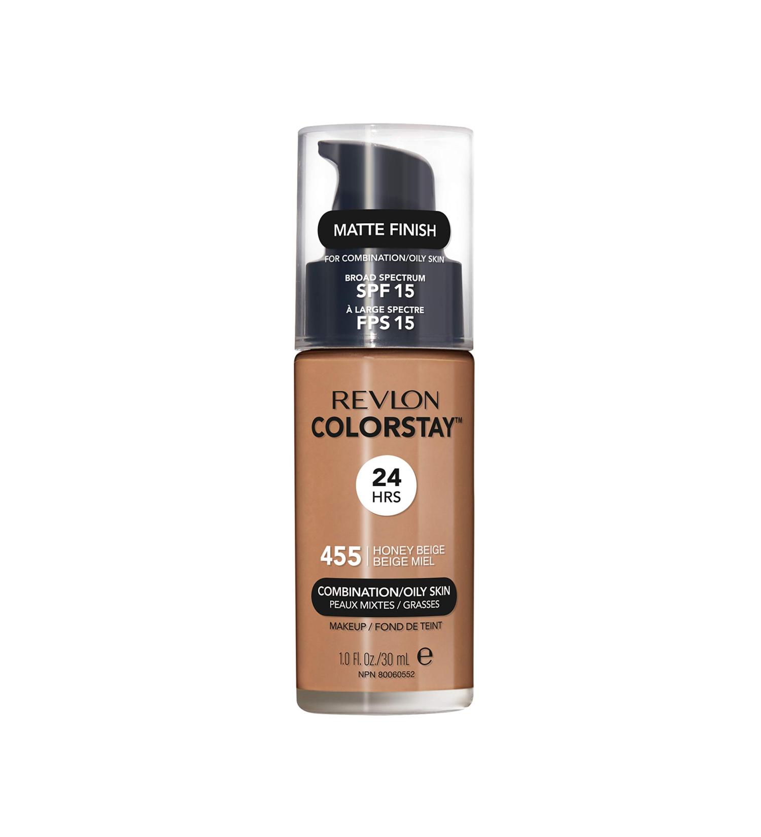 Revlon Colorstay Liquid Foundation Makeup SPF 15 - Honey Beige (455) 30 ml - Pack of 1 - Buy Online on GoSupps.com