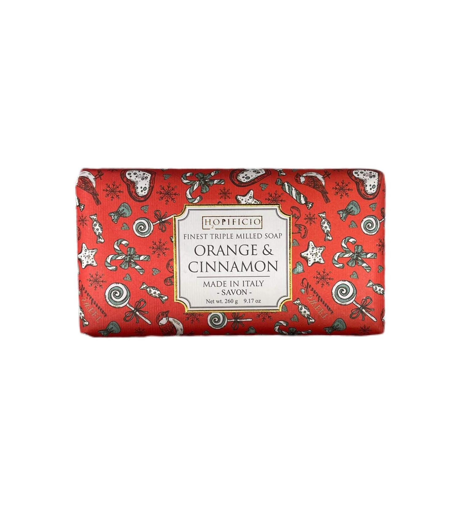 Buy Orange & Cinnamon Holiday All-Natural Bar Soap - 260g | Finest Milled | International Shipping Available - Buy Online on GoSupps.com