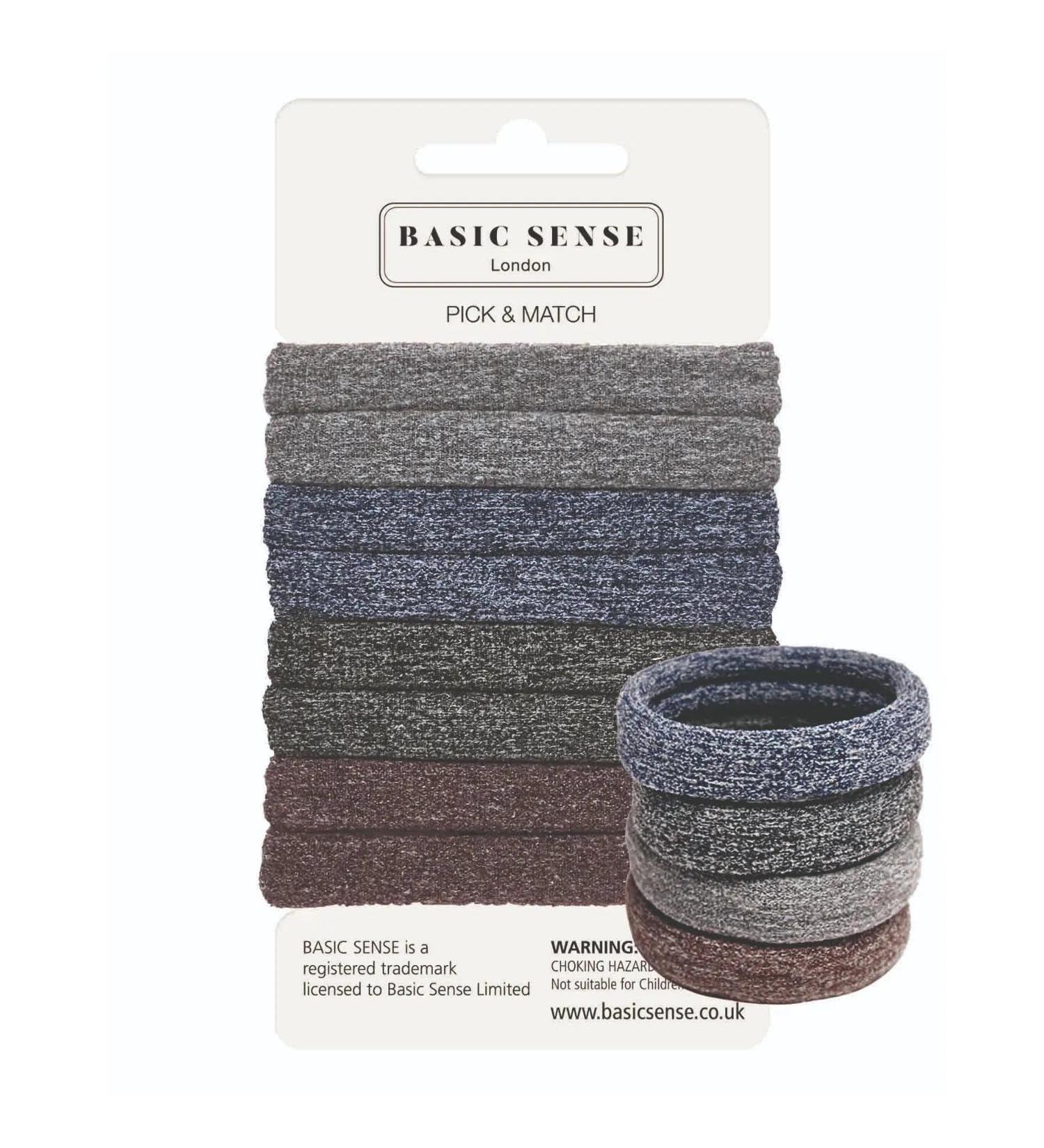 Basic Sense Gym Hair Ties - Unique Soft Jersey Bobbles Strong Hold Seamless Elastics Metal-Free for Active Lifestyles Grey - Buy Online on GoSupps.com