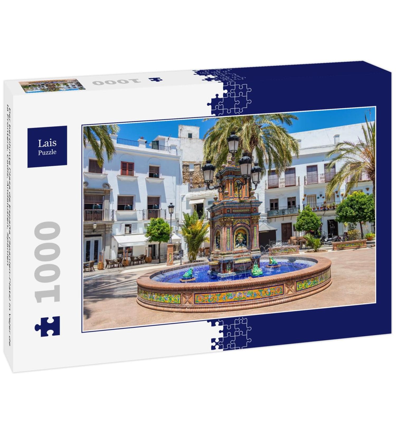Lais Puzzle The famous Plaza de Espa a (Spain Square) in Vejer de la Frontera Cadiz Andalusia Spain 1000 pieces - Buy Online on GoSupps.com