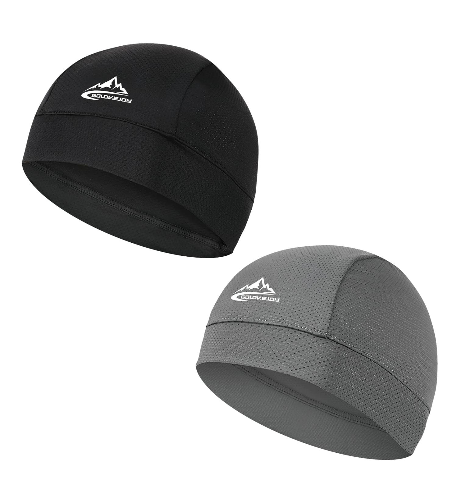 TagVo Moisturizing Skull Hats - 2 Packs UV Protection for Hiking Sports & Biking - Black & Dark Gray Functional Outdoor Headwear - Buy Online on GoSupps.com