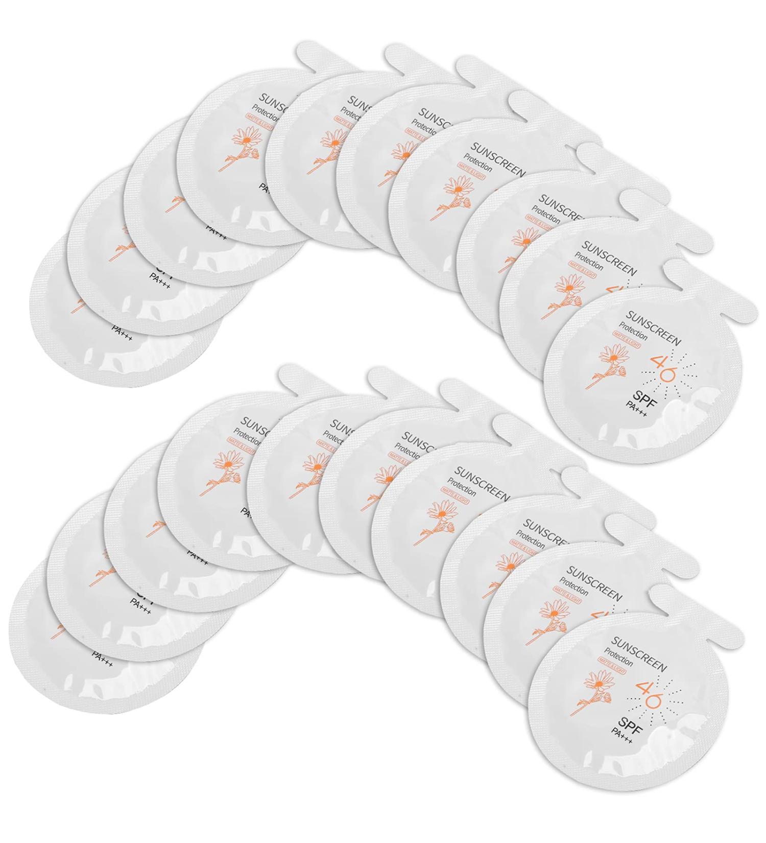 20 Pack SPF46 PA+++ Moisturizing Sunscreen 3ml Travel Packets - Water Resistant, Sport Sunscreen for Face & Body - Buy Online on GoSupps.com