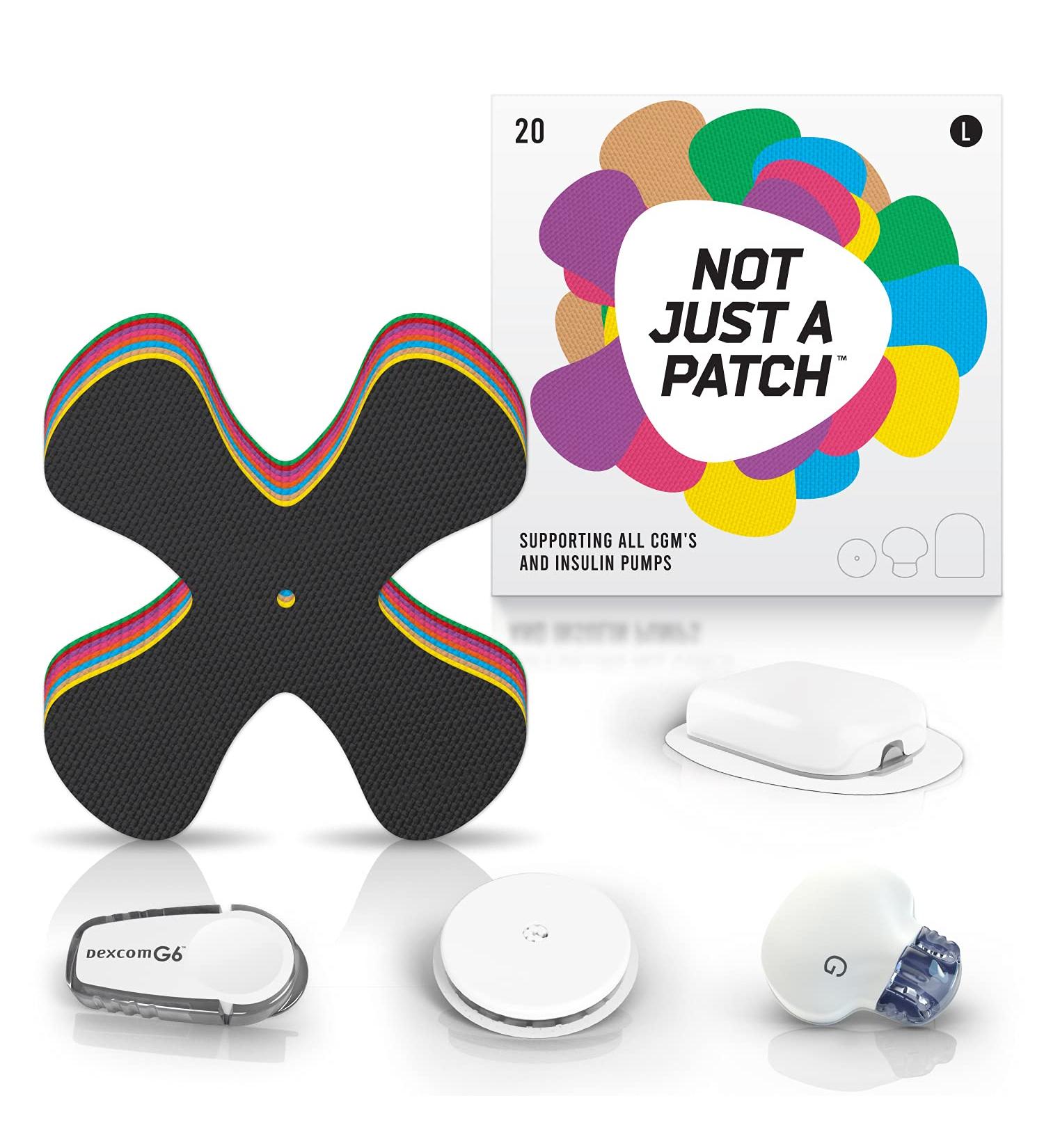 X-Patch CGM Sensor Patches (20 Pack) for Dexcom G6, Omnipod & Freestyle Libre 2 - Water Resistant & Durable - Multi Colored - Buy Online on GoSupps.com