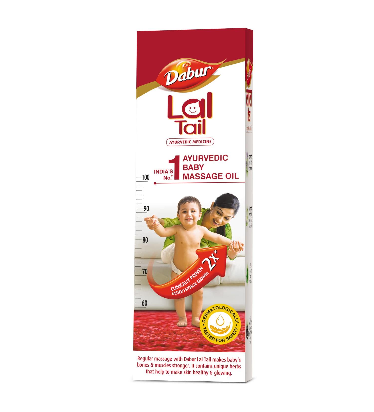 Dabur Lal Tail - Special Ayurvedic Baby Massage Oil 100ml | Natural & Safe for Infants - Shop Internationally - Buy Online on GoSupps.com