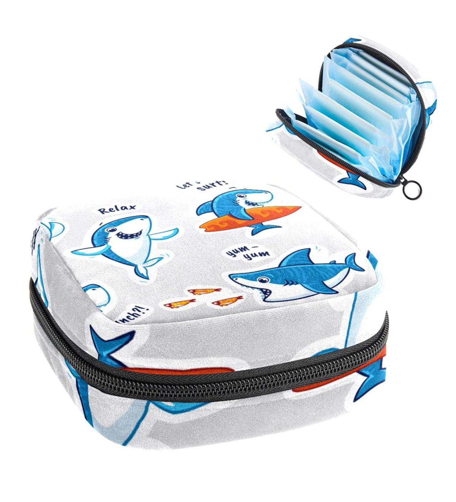 Women's Bonds Storage Pockets: Portable Period Kit & Feminine Product Bag - Big Fish Swallows Small Fish Design - Buy Online on GoSupps.com
