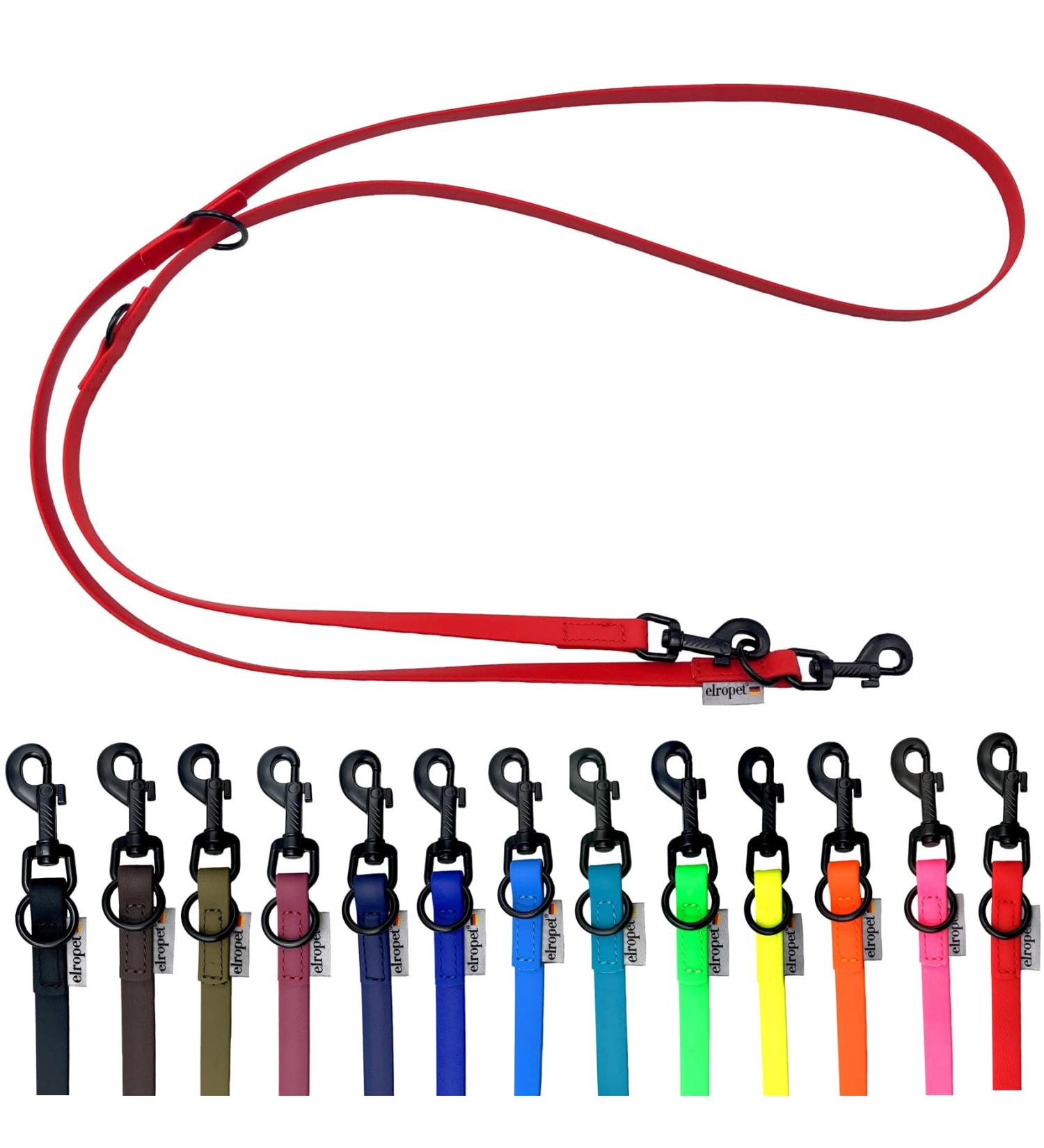 Biothane Dogeline Adjustable Leash for Small & Large Dogs - Durable 5m x 13mm in Red | International Shipping - Buy Online on GoSupps.com