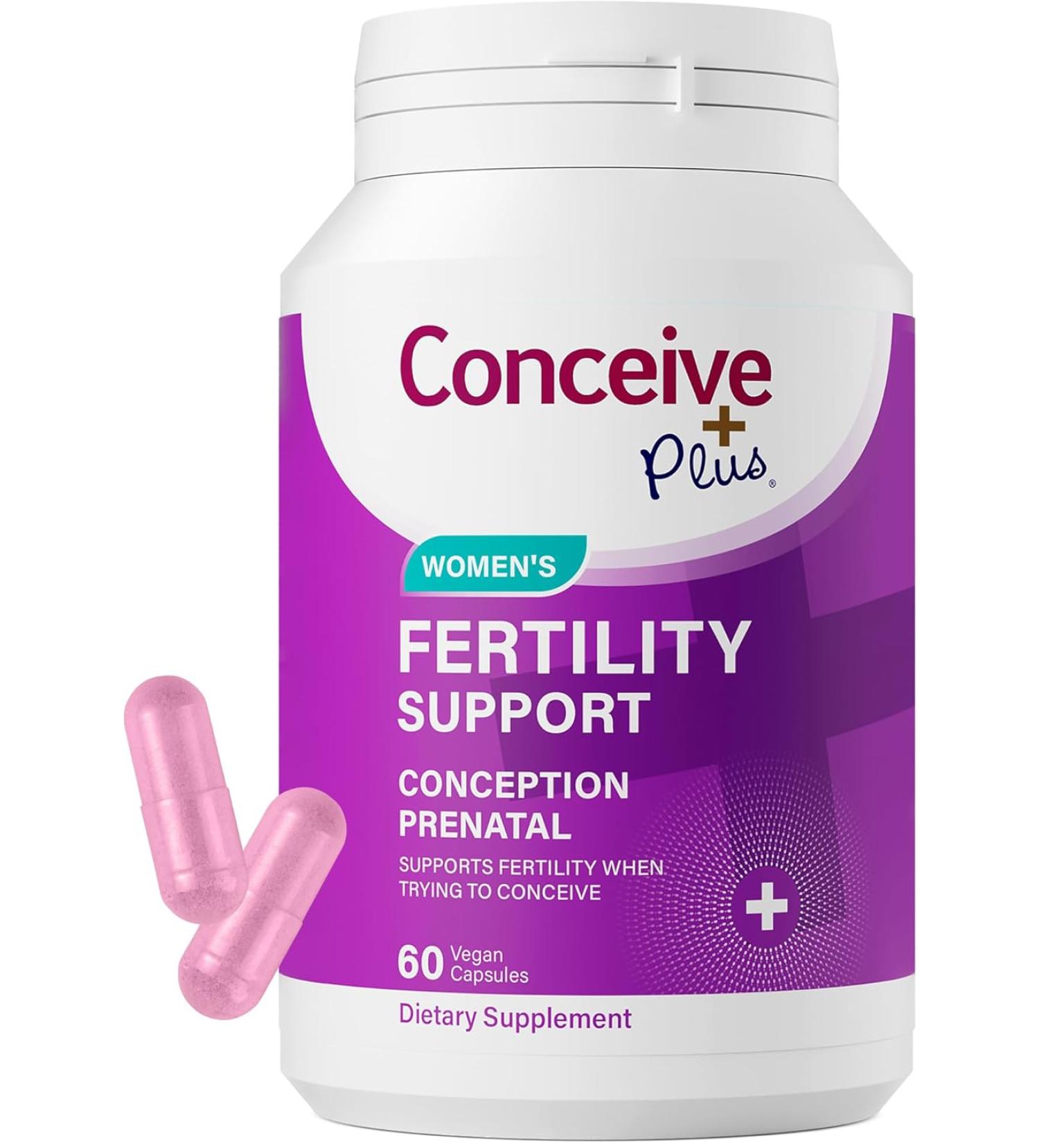 Conceive Plus Women's Fertility Support - Conception Formula | 60 Capsules | 30 Day Supply - Buy Online on GoSupps.com