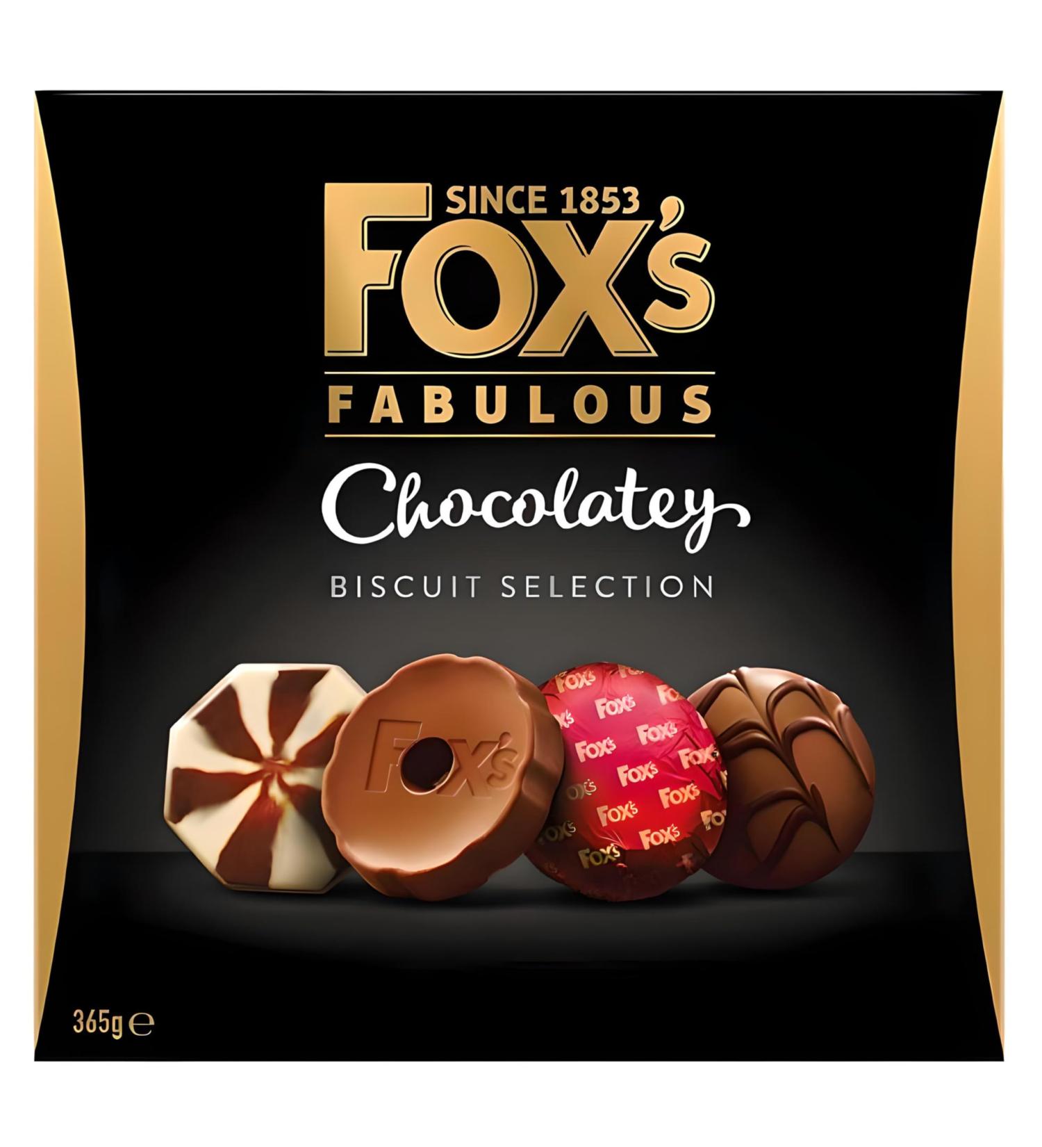  DIVAS SPIRITUAL Fox's Fabulous Chocolate Biscuit Selection 365g Assortment of chocolate-coated biscuits Sweet treats for the holidays ideal gift for chocolate lovers - Buy Online on GoSupps.com