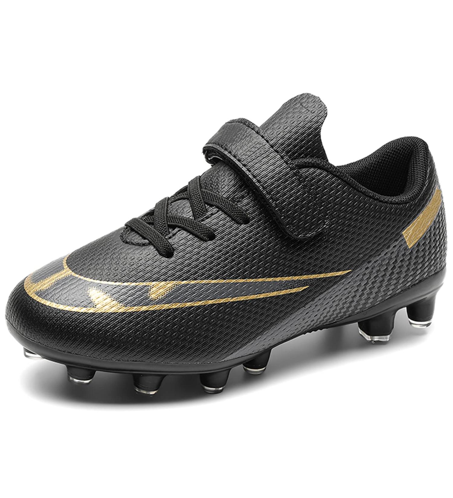 ASOCO DREAM Soccer Shoes for Kids - Low-Top Spiked Cleats for Boys & Girls | Outdoor Athletics Training | Size 36 EU - Black - Buy Online on GoSupps.com