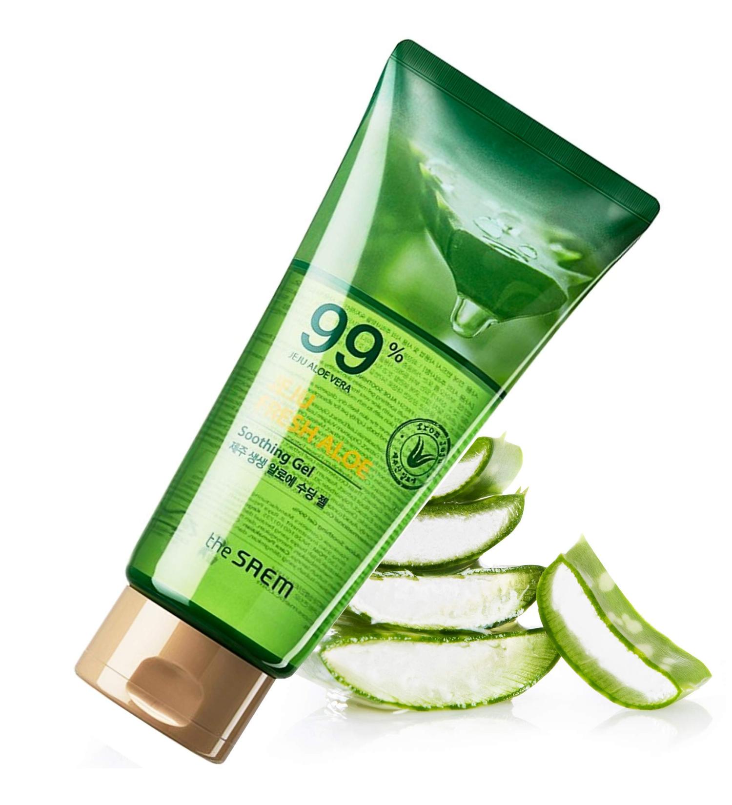 Saem Jeju Fresh Aloe 99% Aloe Vera Soothing Gel | 10.14 fl oz - Hydration & Skin Relief - Buy Online on GoSupps.com