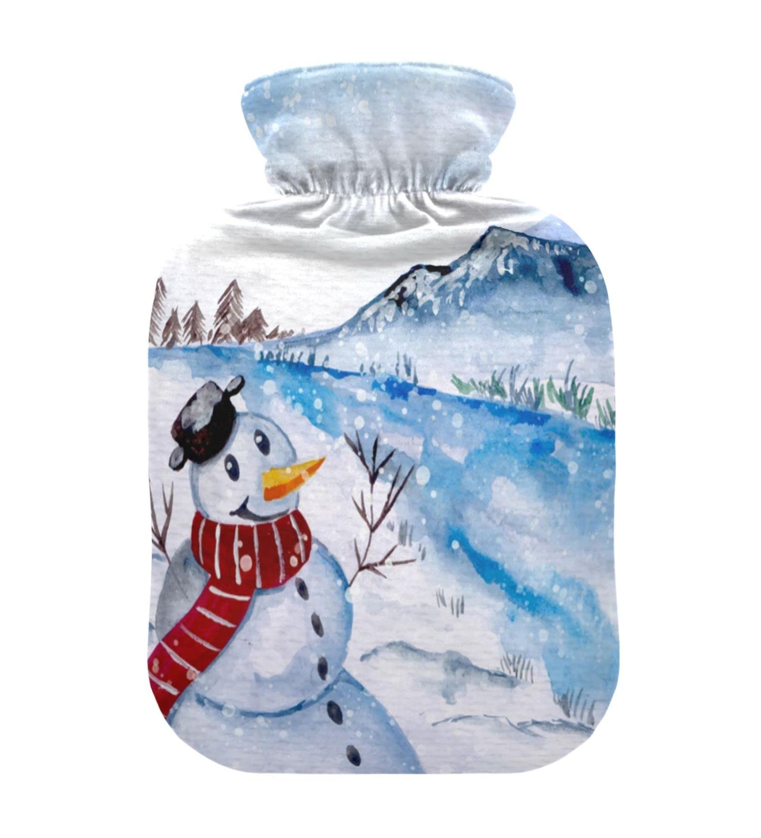 Snowman Winter Christmas Heat Bottle - 2L Pain Relief Water Bag for Adults & Children | Warming Bottle for Cozy Comfort - Buy Online on GoSupps.com