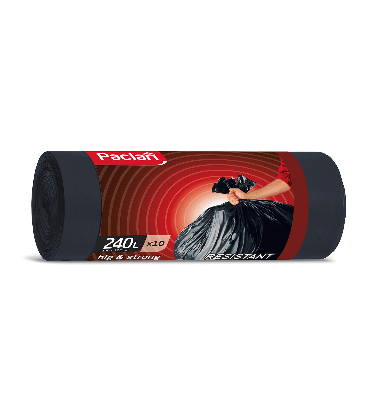 Paclan waste bags 10 x 240L 10 pieces 454000 black Paclan waste bags 10 pieces (1 pack) black