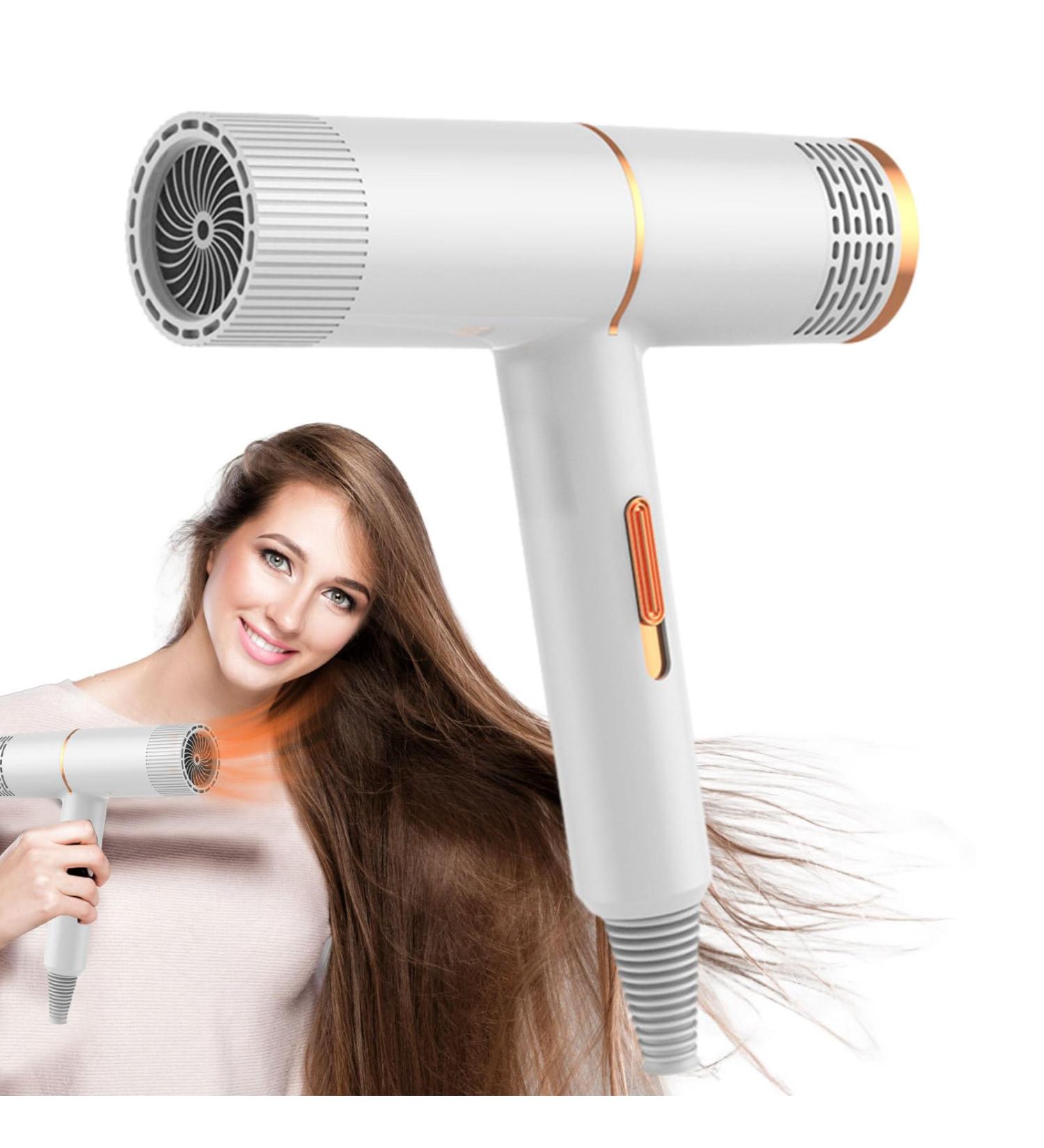 Professional Hair Dryer Infinitely Variable Speed Blow Dryer Hair Dryer | Fast Drying Light and Quiet Hair Care Without Damage for Travel Salon Styling Women Girls Hixip US White - Buy Online on GoSupps.com