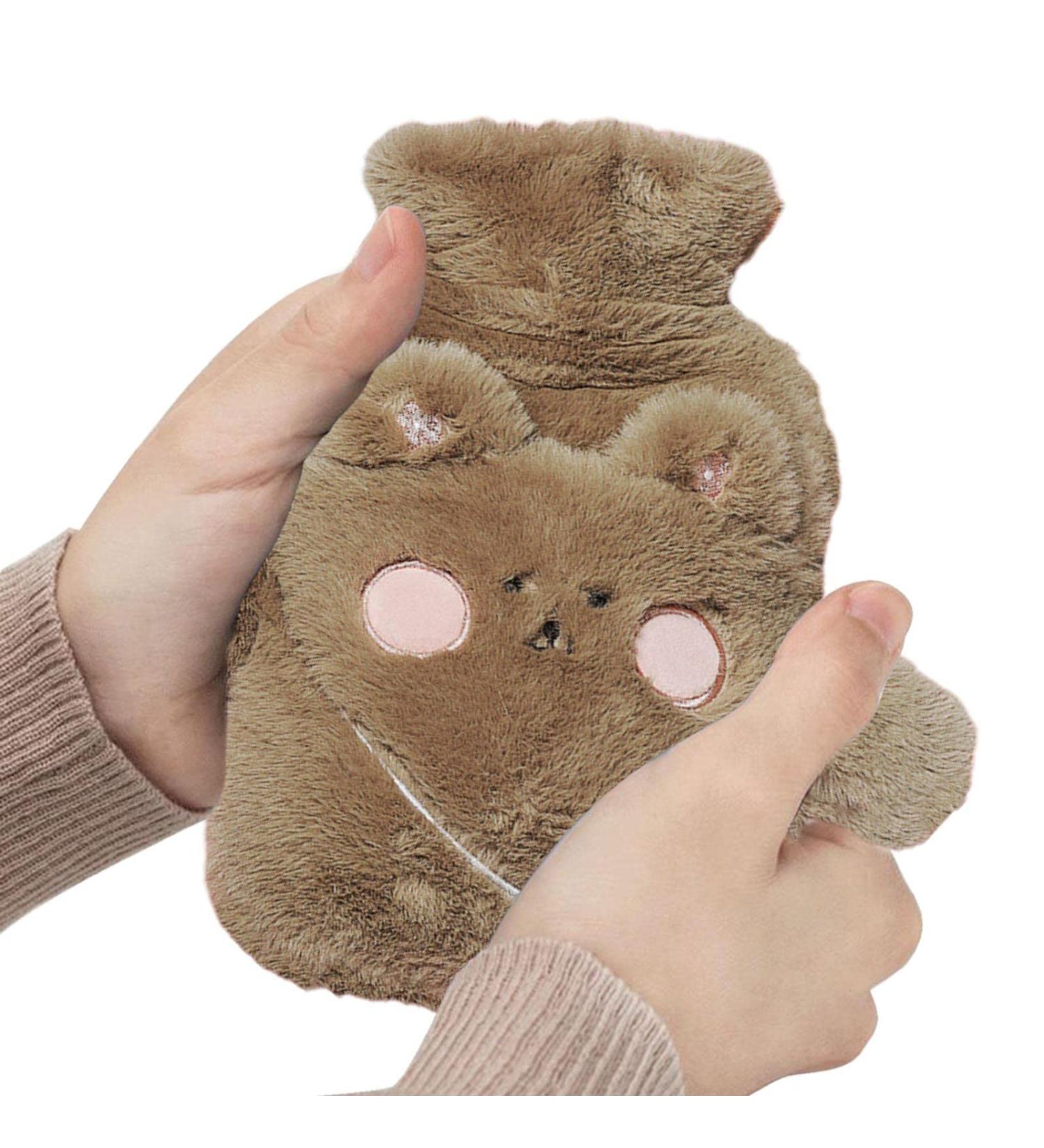 Heated Water Bottle 1000ml | Beaver Hot Water Bottle with Cover | Perfect Gift for Friends & Family | Cozy Hand & Foot Warmer - Buy Online on GoSupps.com