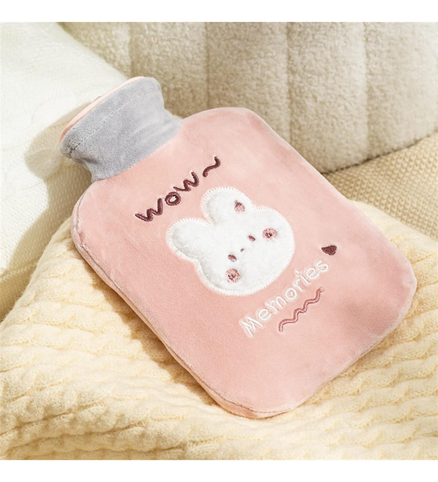 Heat bottle heating pillow heat bottle compress hot bottle with cover water heat pack cold winter foot warmer bag for foot warmers cramps pain relief (04 size: 2000 ml)