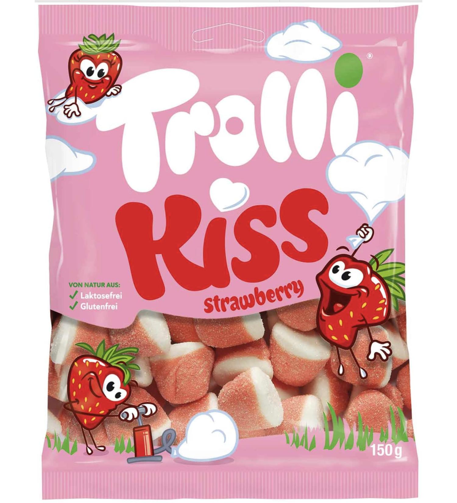 Strawberry Kiss - bonbons d licieusement fruit s qui capturent l essence sucr e de la fraise parfaits pour une pause gourmande pleine de douceur - Compatible avec Trolli - 150g