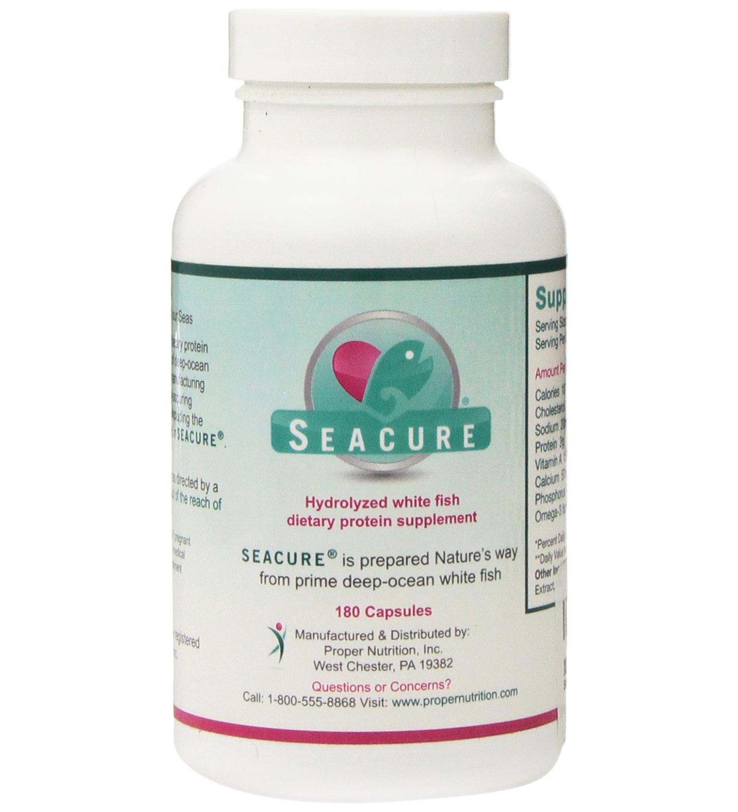 Seacure 180 Capsules - Premium Fish Protein Supplement for Optimal Health - Buy Online on GoSupps.com