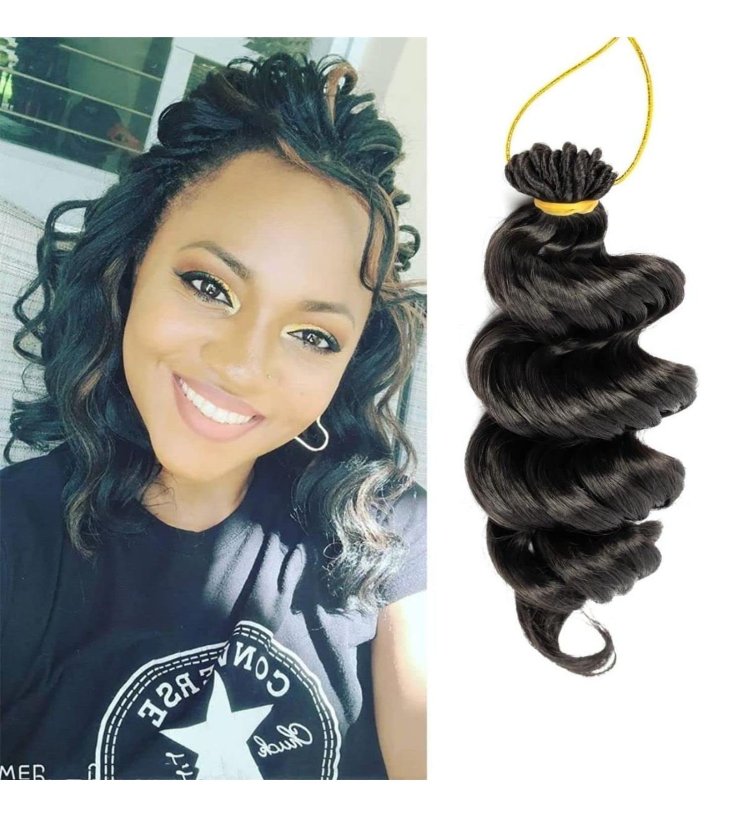 Ocean Wave Crochet Hair 14 Inch 6 Packs - Deep Wave Crochet Braids for Black Women - Synthetic Braiding Hair Extensions (1B) - Buy Online on GoSupps.com