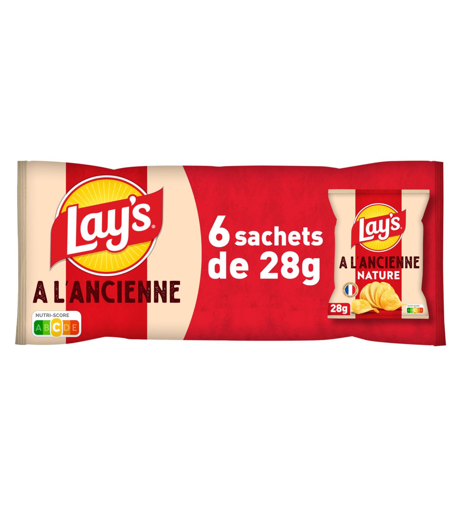 LAY'S Chips Multipack l'Ancienne Nature - Lot de 6x28g Ancienne Sel - Buy Online on GoSupps.com
