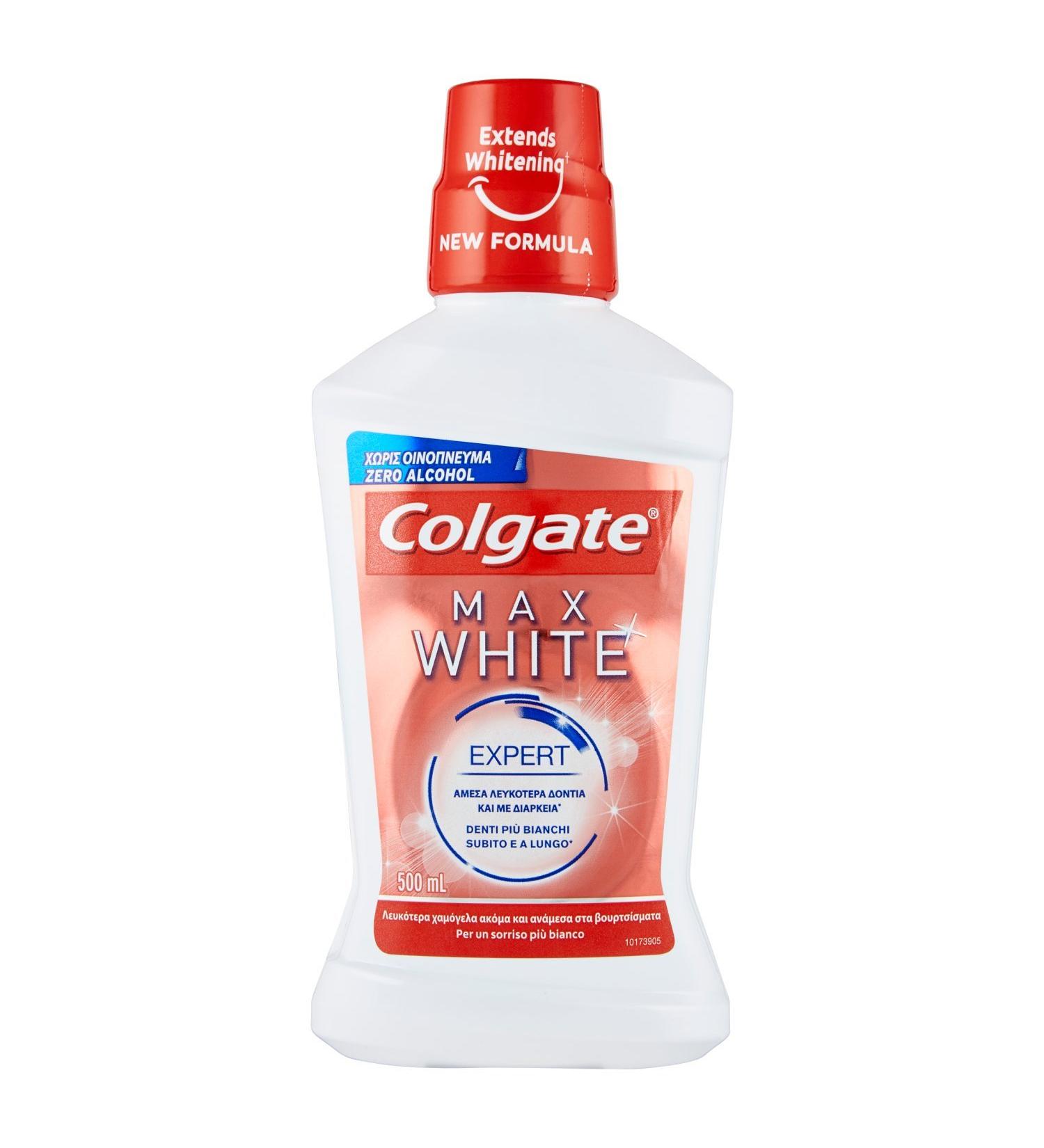 Colgate Max White Expert Mouthwash 500 ml - Brightening Oral Care for Fresh Breath & Whiter Teeth | Shop Internationally at Your Store Name  - Buy Online on GoSupps.com