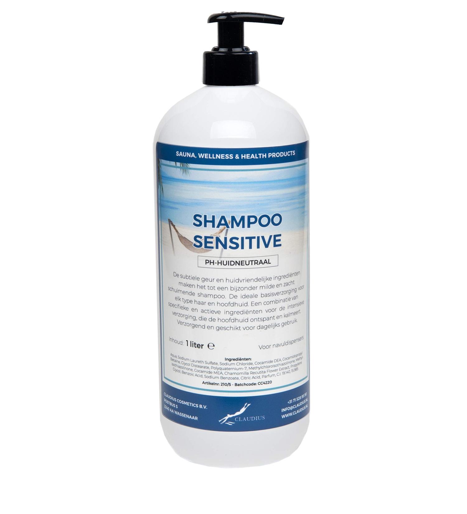 Claudius Shampoo Sensitive 1 Liter with free pomp
