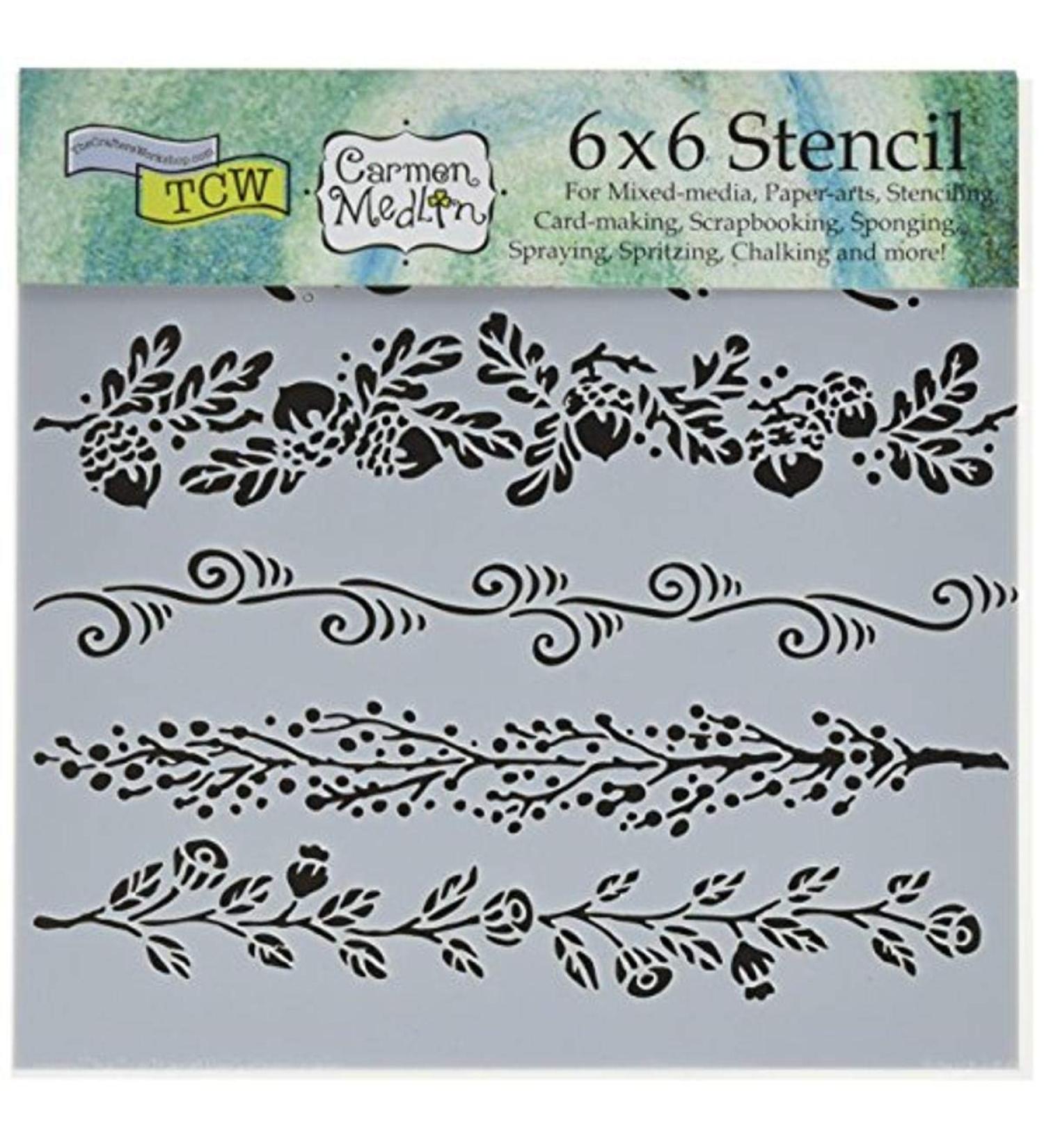 Bible Journaling Stencils - Fanciful Borders (6 X 6)