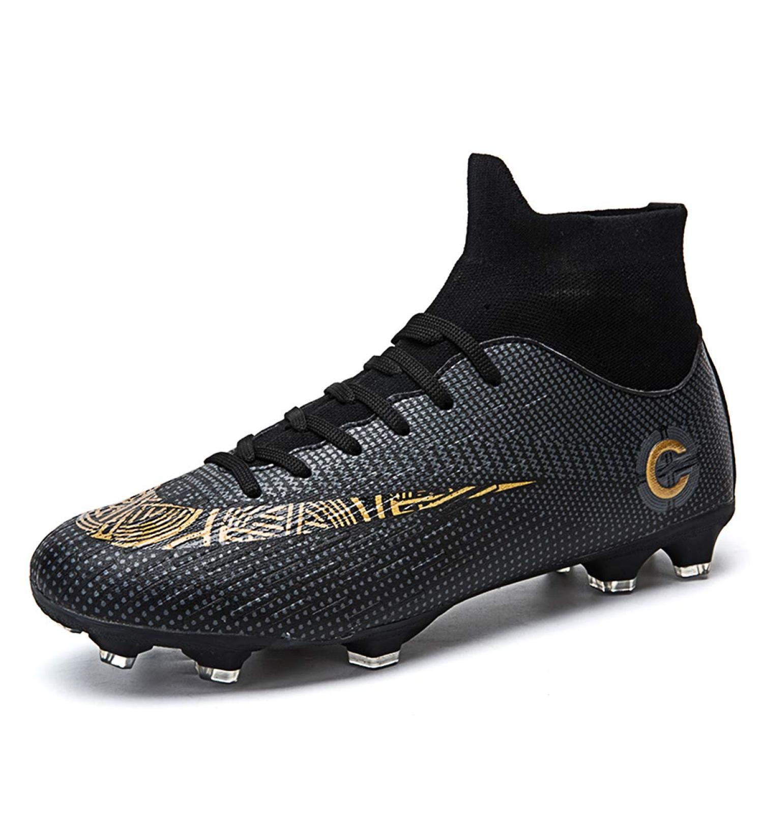 LIAOCXF Men's Size 9.5 Black Football Boots with Professional Spikes for Competition/Training - Boys' Soccer Cleats - Buy Online on GoSupps.com
