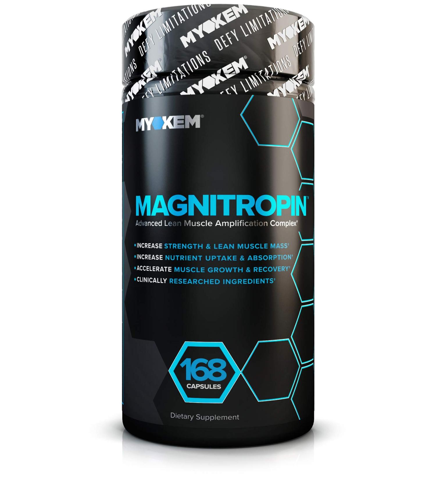 MYOKEM Magnitropin - Advanced Lean Muscle Complex for Strength & Muscle Growth | 168 Capsules - Boost Recovery & Nutrient Absorption - International Shipping Available - Buy Online on GoSupps.com