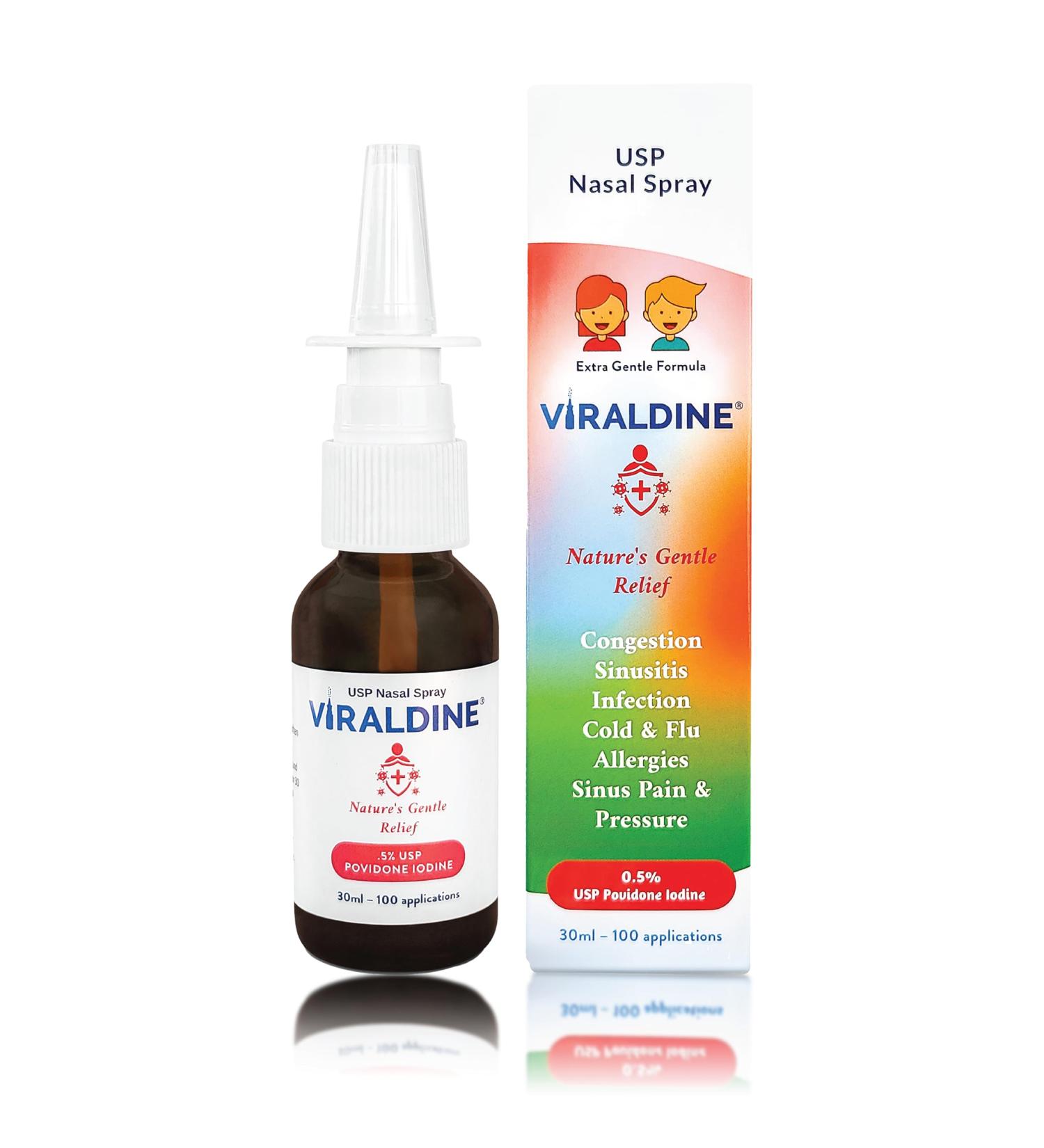 Buy .5% Povidone-Iodine Nasal Spray - Rapid Relief for Daily Congestion 100 Applications 30ml - International Shipping Available - Buy Online on GoSupps.com