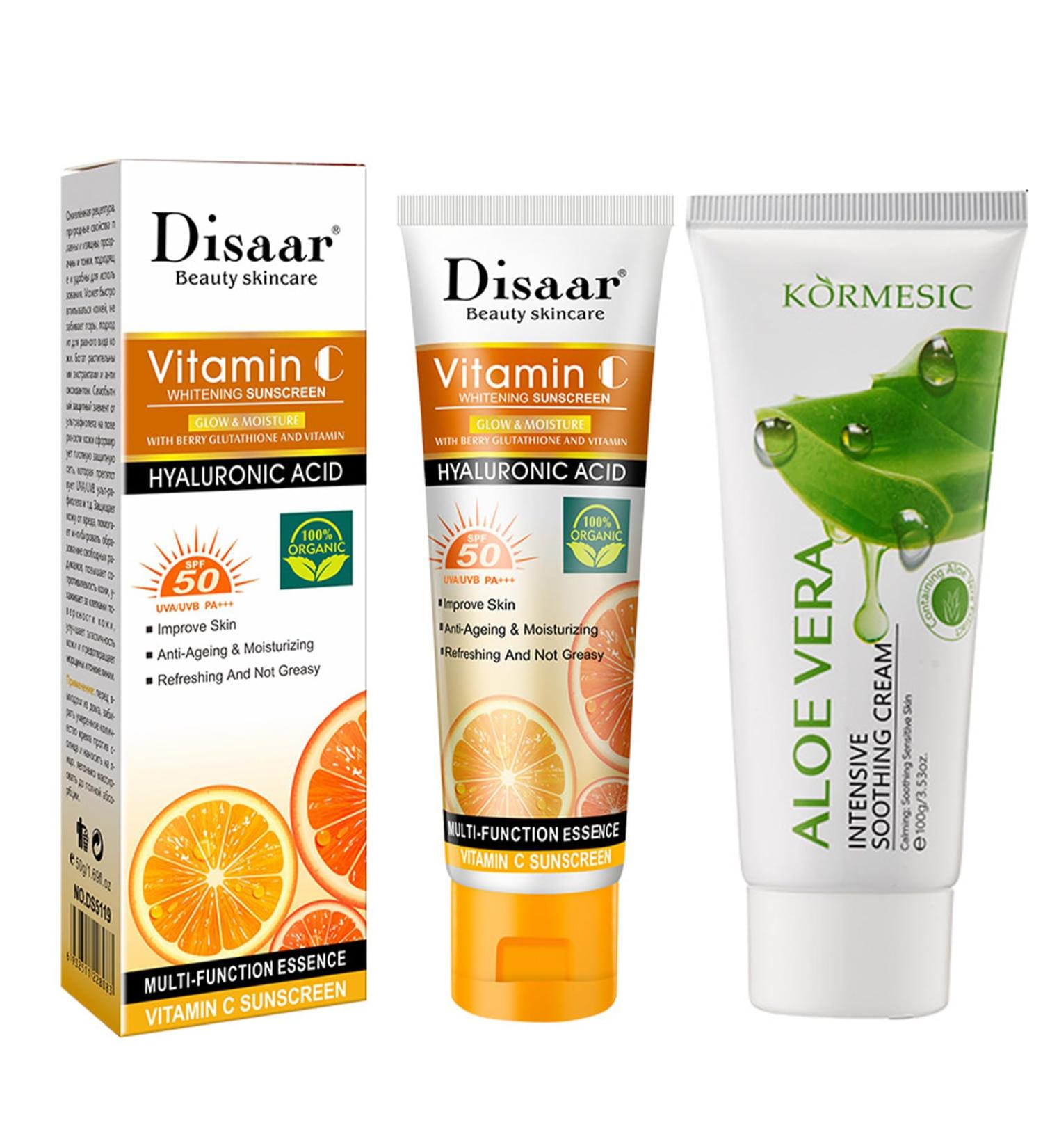 Face Sunscreen SPF 50+ & Aloe Vera Cream