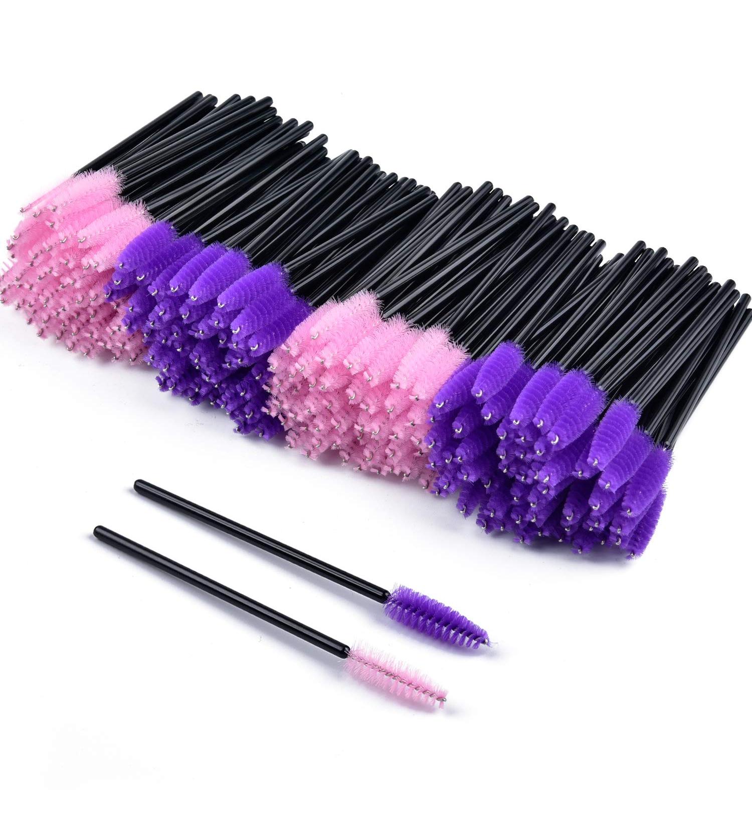 200Pcs Disposable Eyelash Brushes - MORGLES Mascara Wands & Eyebrow Applicator Kit (Pink & Purple) - Makeup Essential - Buy Online on GoSupps.com