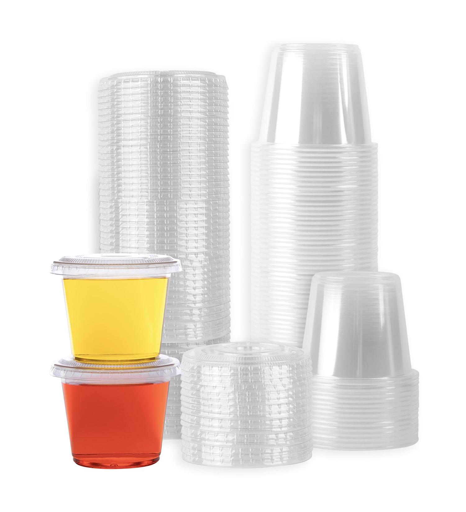 Galashield 5.5 oz Jello Shot Cups with Lids - 50 Sets | Portion & Sauce Cups - Small Plastic Containers - Buy Online on GoSupps.com