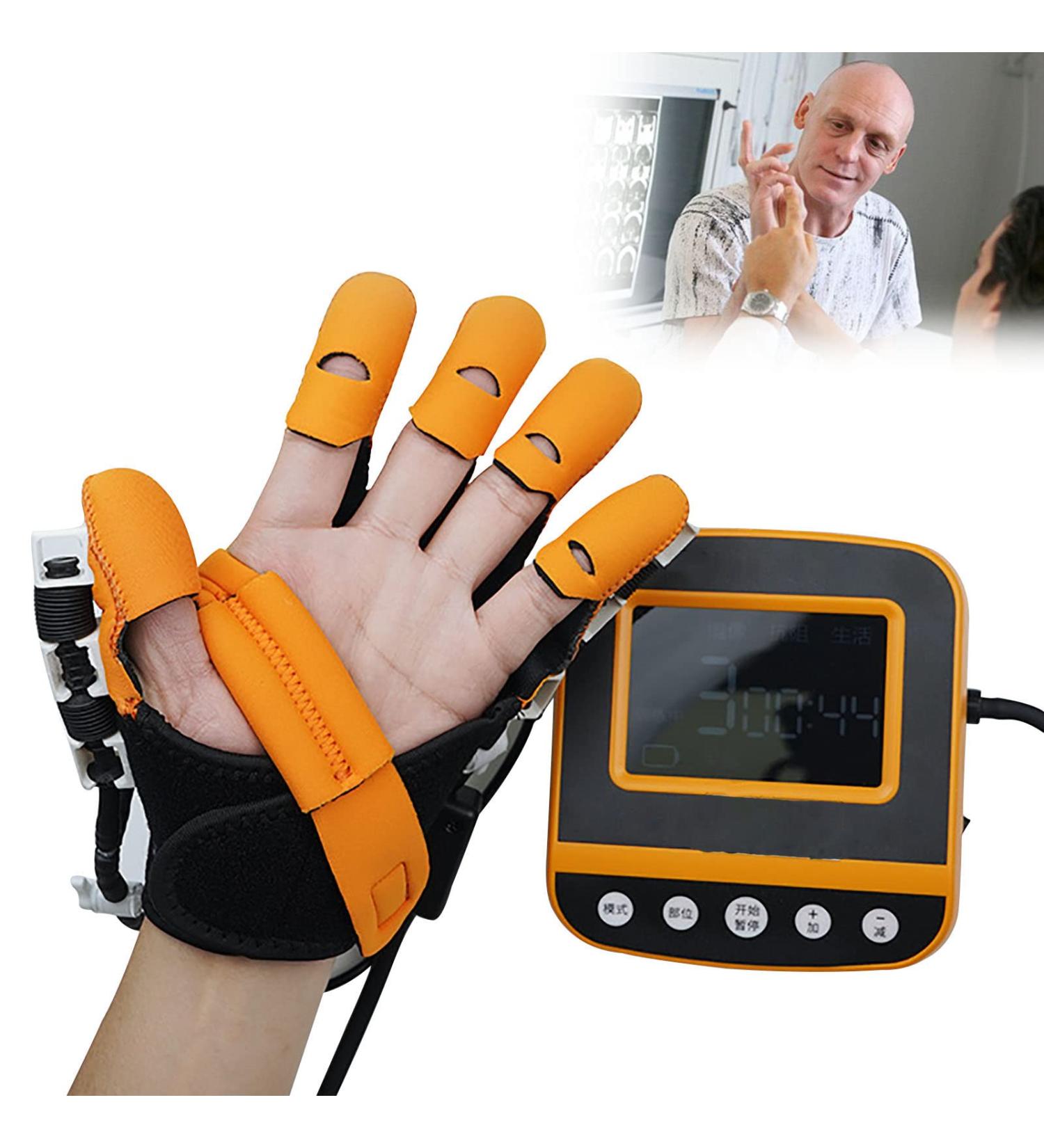 ZZBB Rehabilitation Robot Gloves Exoskeleton Manual Training Hand Stroke Hemiplegia Rehabilitation Training Equipment Soft Resting Hand Splint for Flexion Contracture Right Large - Buy Online on GoSupps.com
