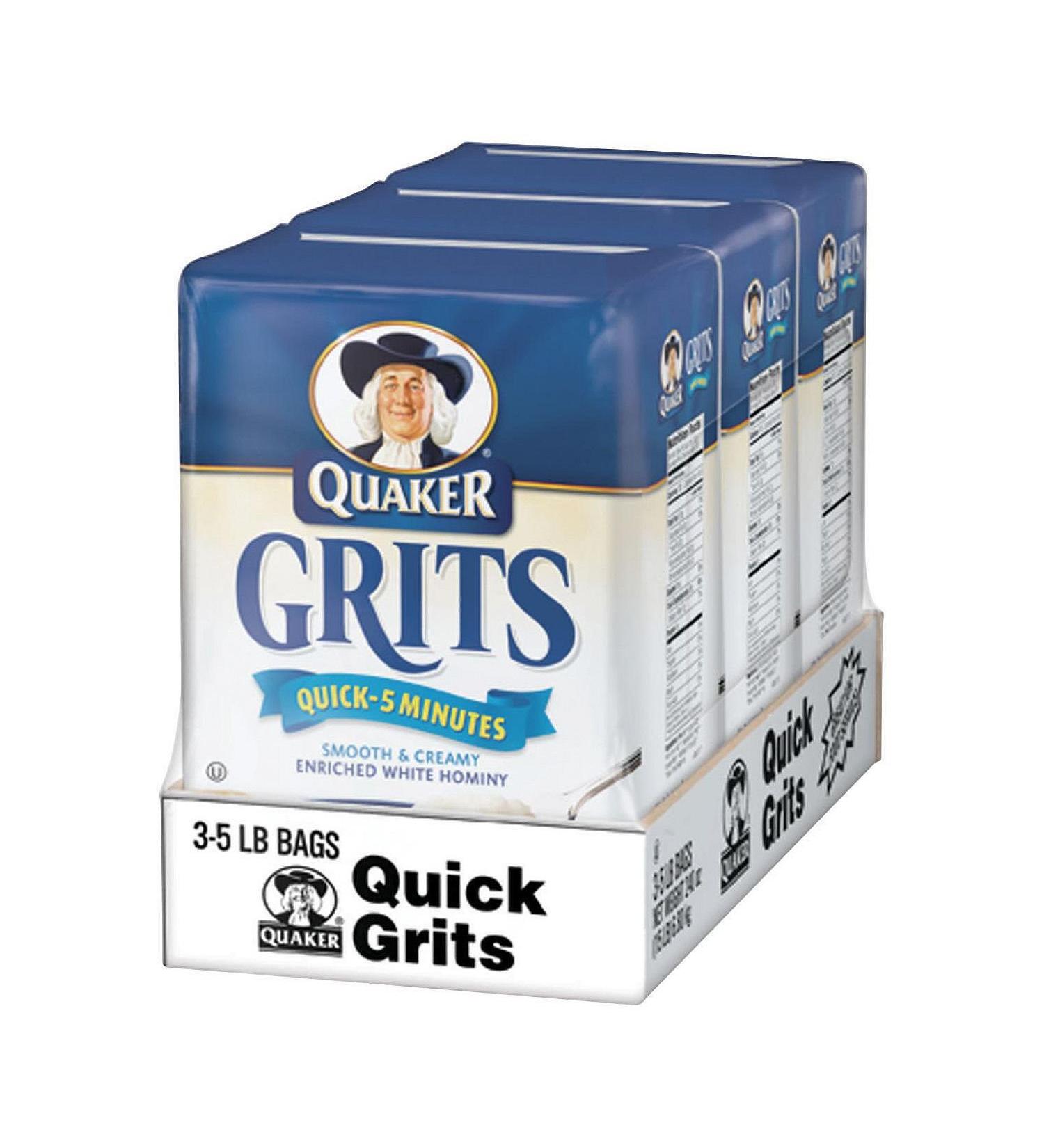 Quick Grits Quaker Smooth And Creamy Texture, 15 Pound