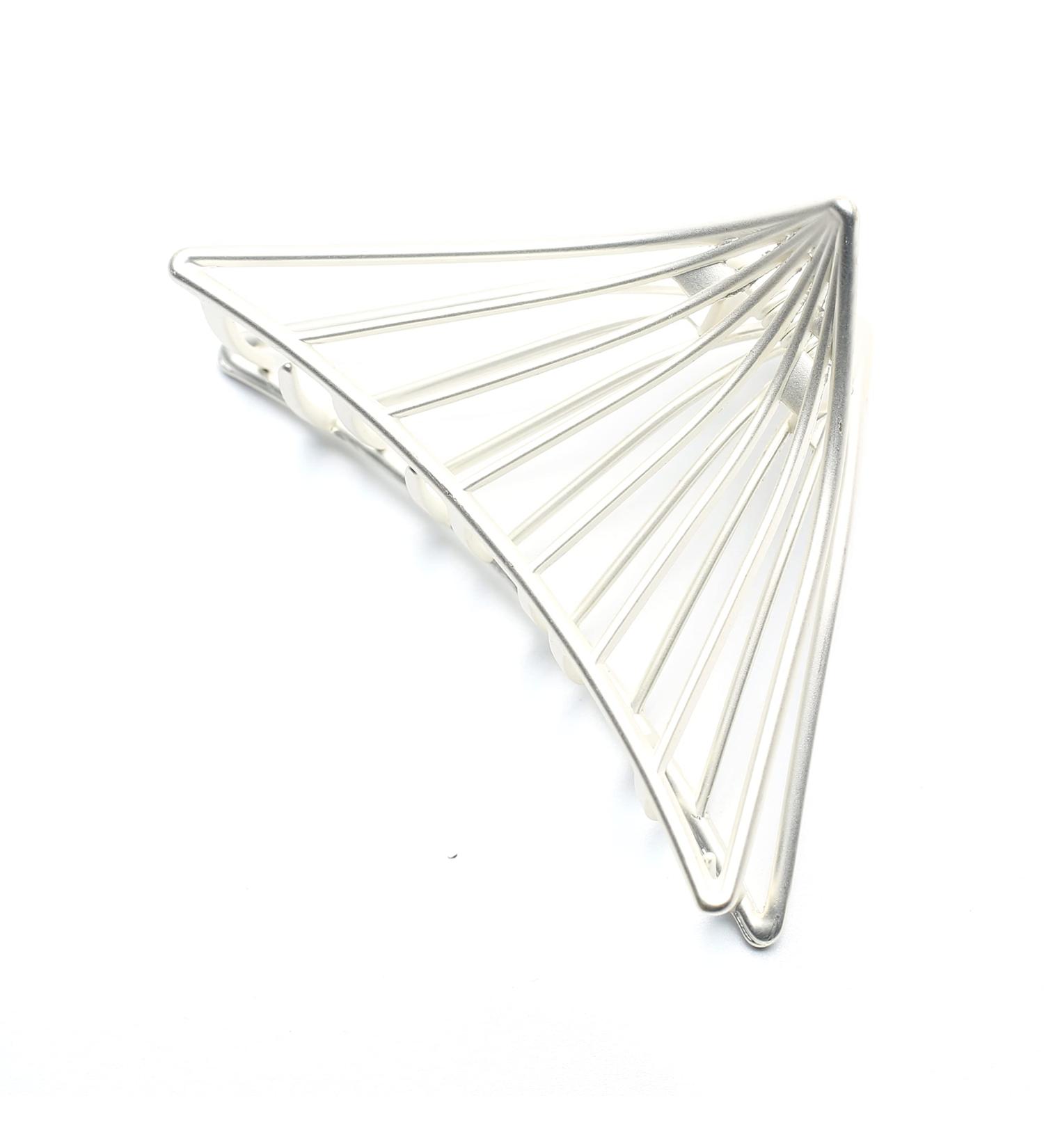 QinGoo Large Metal Hair Clip - Elegant Silver Hair Accessory for Women | Stylish Headdress (9.5cm x 7cm) - Buy Online on GoSupps.com