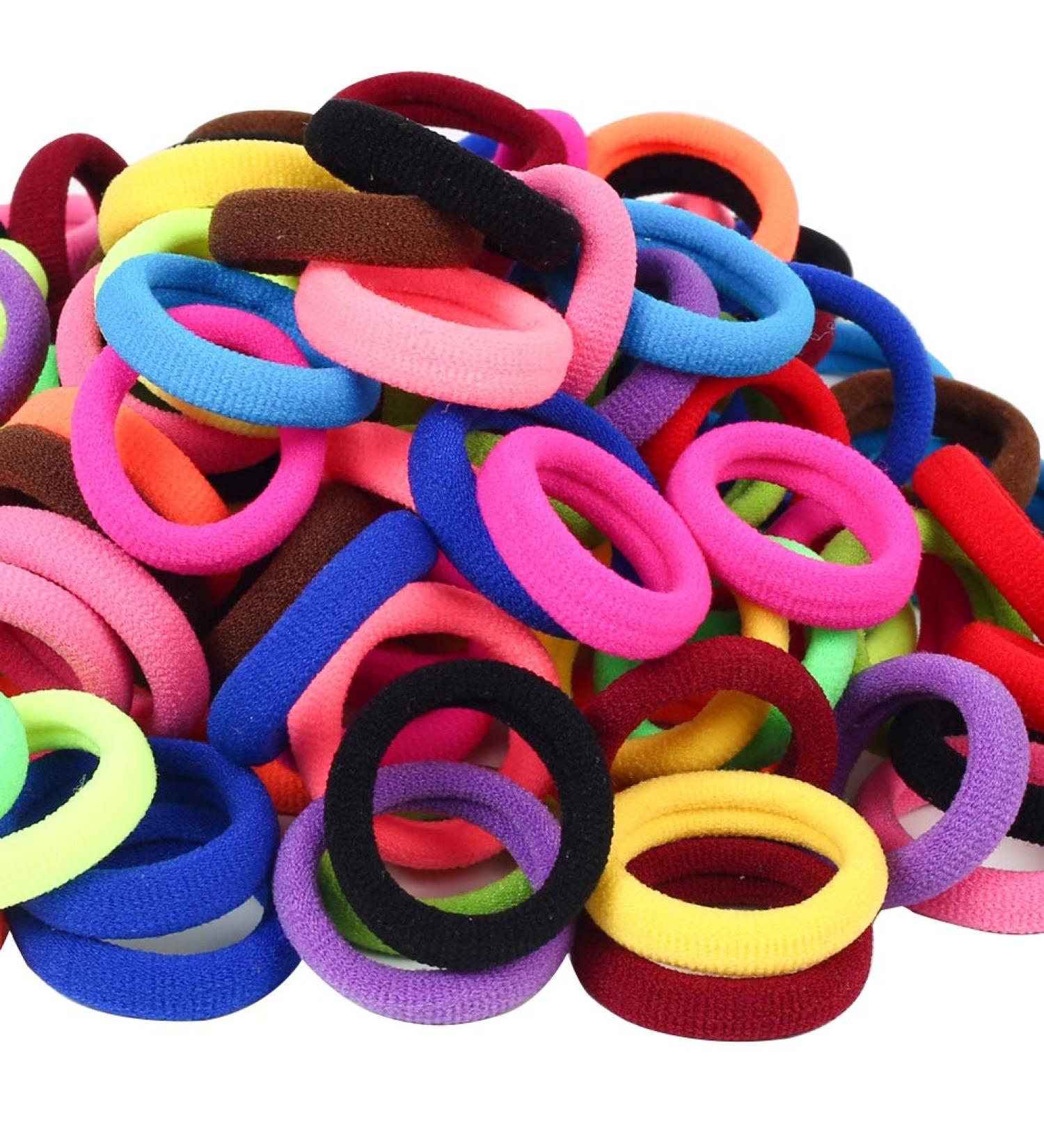 120 Pcs Multicolor Toddler Hair Ties for Girls - Elastic Cotton Ponytail Holders (15 Colors) - Buy Online on GoSupps.com