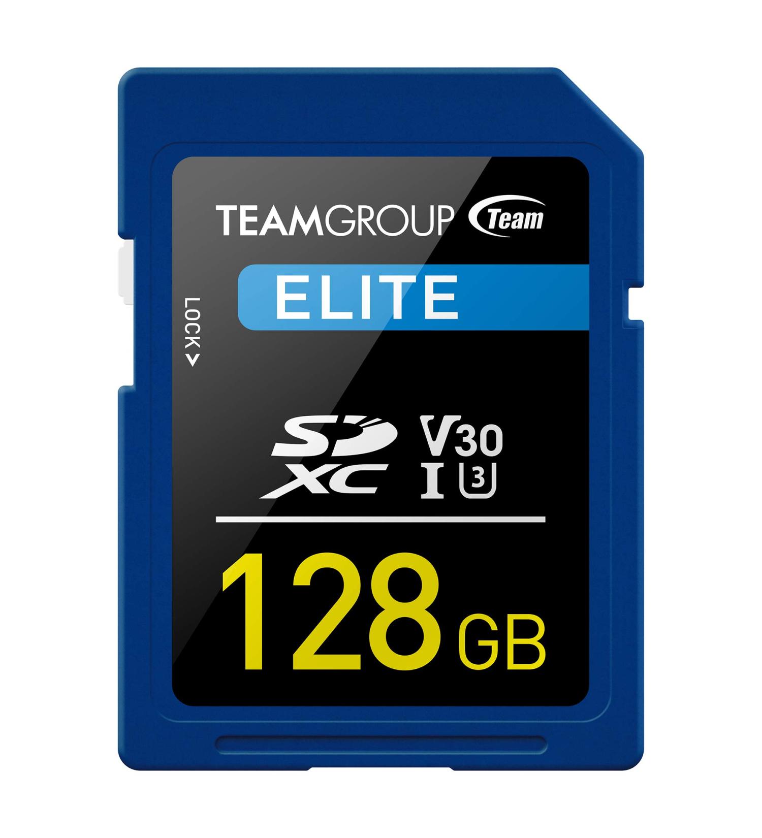 TEAMGROUP Elite 128GB UHS-I U3 V30 SDXC Memory Card - 100MB/s Read Speed for 4K Cameras - Buy Online on GoSupps.com