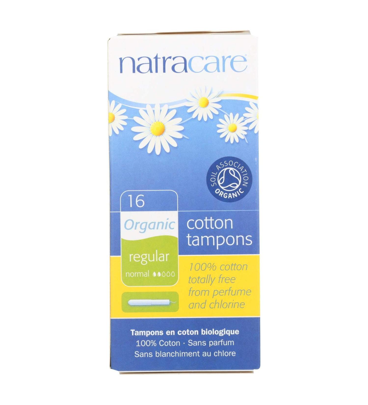 Natracare 100% Organic Cotton Tampons Regular w/applicator - 16 Tampons
