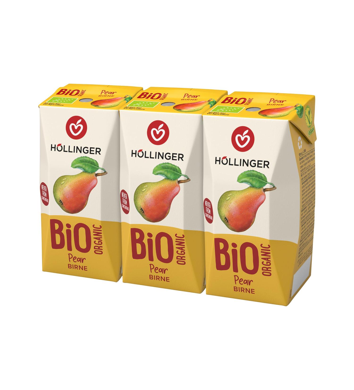 H llinger Organic Pear 3x200ml - Buy Online on GoSupps.com